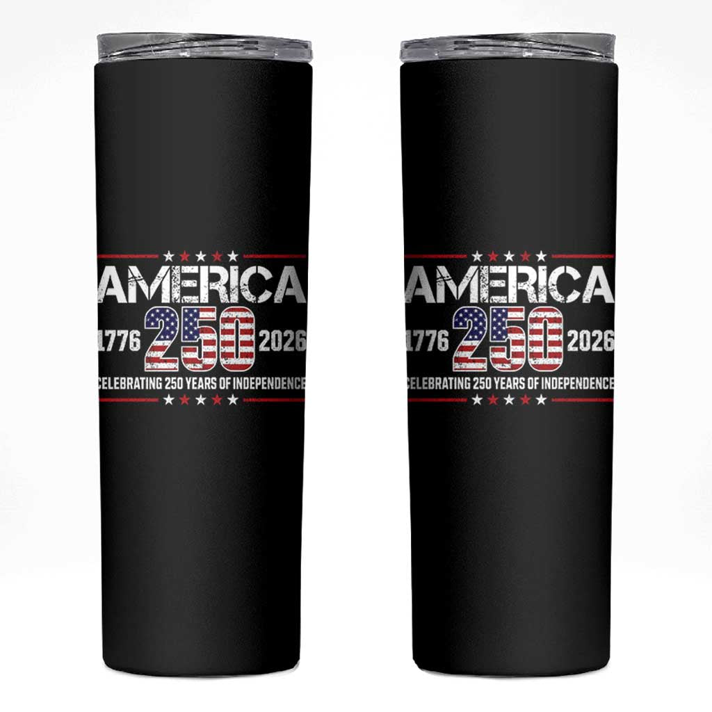 250th Anniversary Skinny Tumbler American 250 Years Birthday Patriotic 1776 2026