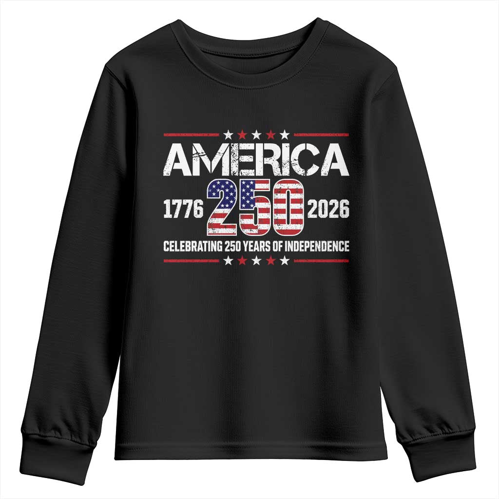 250th Anniversary Youth Sweatshirt American 250 Years Birthday Patriotic 1776 2026