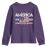 250th Anniversary Youth Sweatshirt American 250 Years Birthday Patriotic 1776 2026