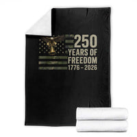 250th Anniversary Throw Blanket 1776 2026 250 Years Birthday Patriotic Camouflage USA Flag