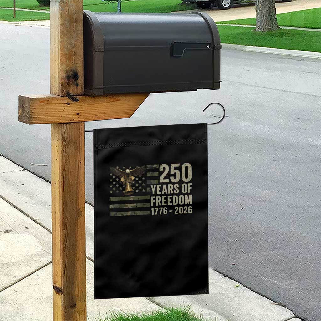 250th Anniversary Garden Flag 1776 2026 250 Years Birthday Patriotic Camouflage USA Flag