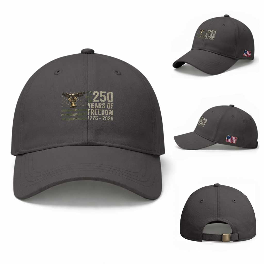 250th Anniversary Baseball Cap 1776 2026 250 Years Birthday Patriotic Camouflage USA Flag