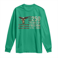 250th Anniversary Long Sleeve Shirt 1776 2026 250 Years Birthday Patriotic Camouflage USA Flag