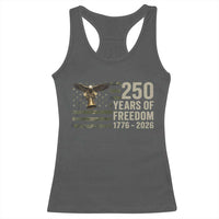 250th Anniversary Racerback Tank Top 1776 2026 250 Years Birthday Patriotic Camouflage USA Flag