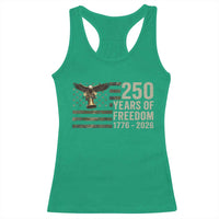 250th Anniversary Racerback Tank Top 1776 2026 250 Years Birthday Patriotic Camouflage USA Flag