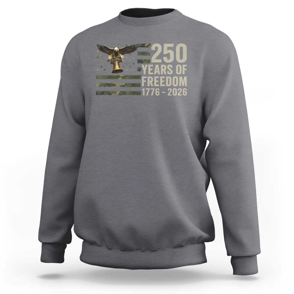 250th Anniversary Sweatshirt 1776 2026 250 Years Birthday Patriotic Camouflage USA Flag