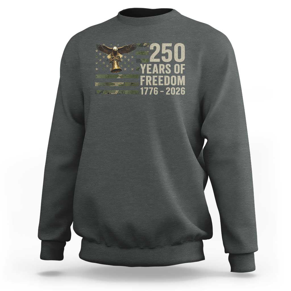 250th Anniversary Sweatshirt 1776 2026 250 Years Birthday Patriotic Camouflage USA Flag