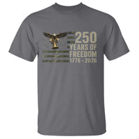 250th Anniversary T Shirt 1776 2026 250 Years Birthday Patriotic Camouflage USA Flag