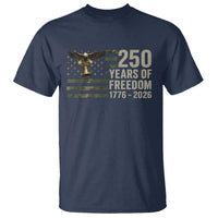 250th Anniversary T Shirt 1776 2026 250 Years Birthday Patriotic Camouflage USA Flag
