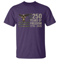 250th Anniversary T Shirt 1776 2026 250 Years Birthday Patriotic Camouflage USA Flag