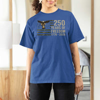 250th Anniversary T Shirt For Women 1776 2026 250 Years Birthday Patriotic Camouflage USA Flag