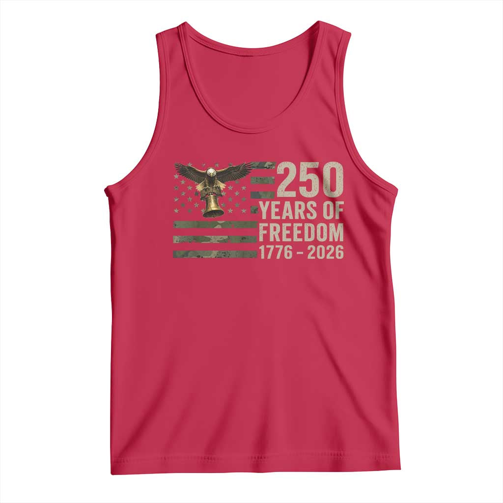 250th Anniversary Tank Top 1776 2026 250 Years Birthday Patriotic Camouflage USA Flag