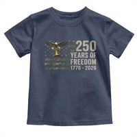 250th Anniversary Toddler T Shirt 1776 2026 250 Years Birthday Patriotic Camouflage USA Flag