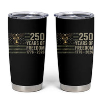 250th Anniversary Tumbler Cup 1776 2026 250 Years Birthday Patriotic Camouflage USA Flag