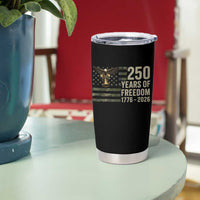 250th Anniversary Tumbler Cup 1776 2026 250 Years Birthday Patriotic Camouflage USA Flag