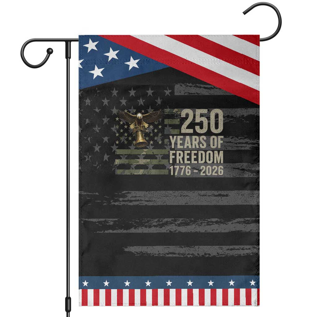 250th Anniversary Patriotic Garden Flag 1776 2026 250 Years Birthday Patriotic Camouflage USA Flag