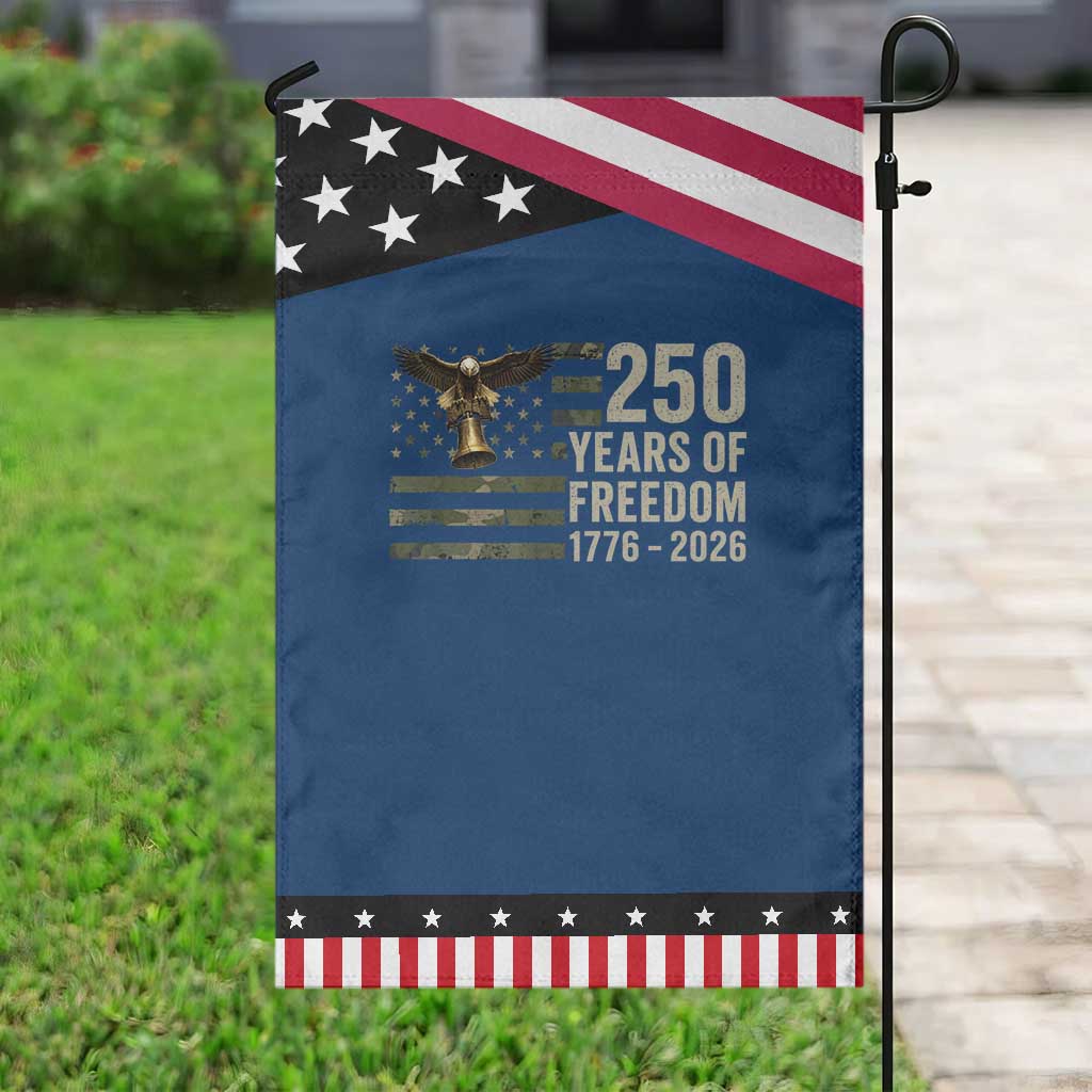 250th Anniversary Patriotic Garden Flag 1776 2026 250 Years Birthday Patriotic Camouflage USA Flag