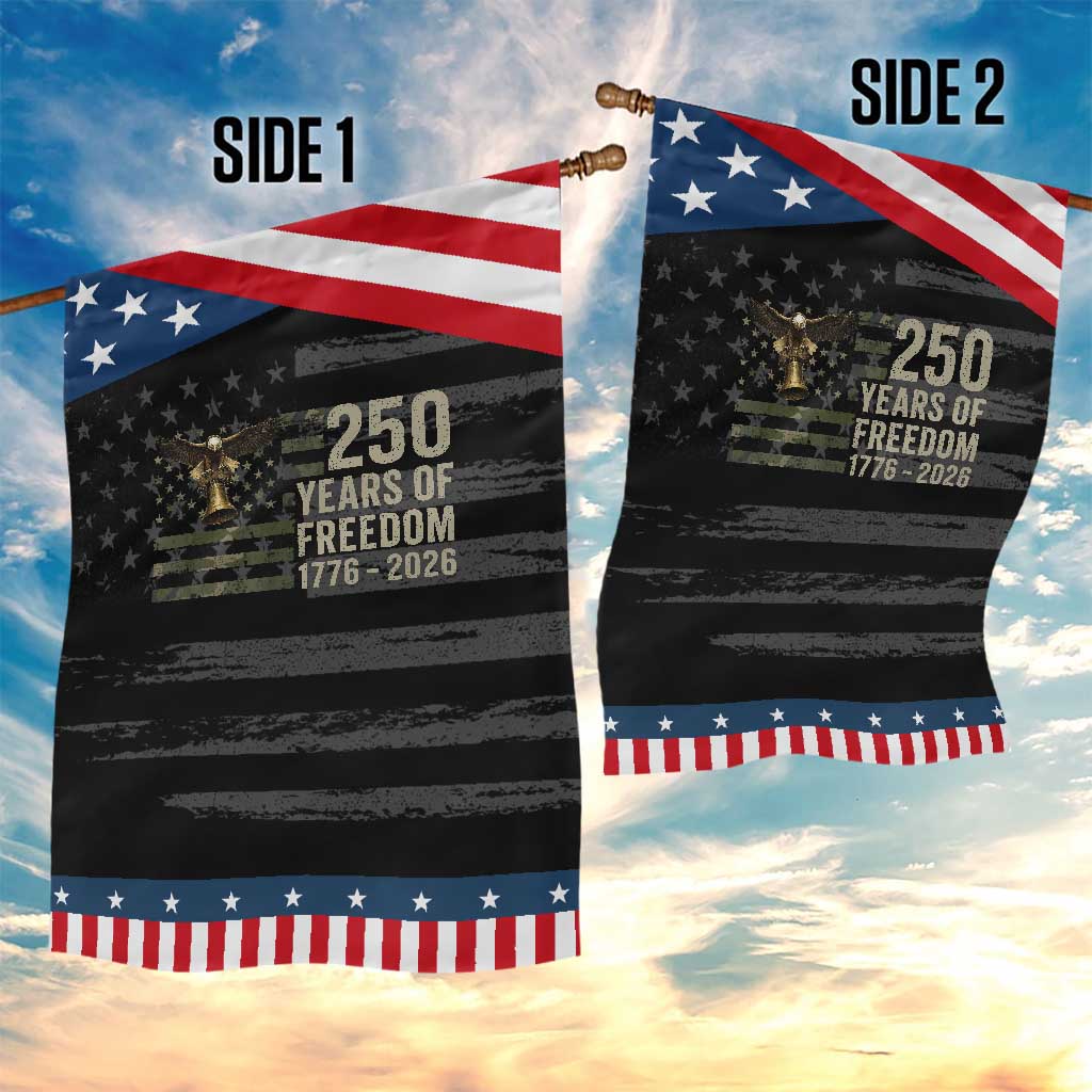 250th Anniversary Patriotic Garden Flag 1776 2026 250 Years Birthday Patriotic Camouflage USA Flag