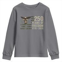 250th Anniversary Youth Sweatshirt 1776 2026 250 Years Birthday Patriotic Camouflage USA Flag
