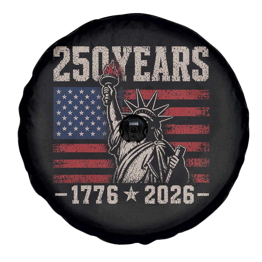USA Independence 250th Anniversary Spare Tire Cover Patriotic Lady Liberty American Flag 250 Years 1776 2026