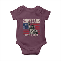 USA Independence 250th Anniversary Baby Onesie Patriotic Lady Liberty American Flag 250 Years 1776 2026