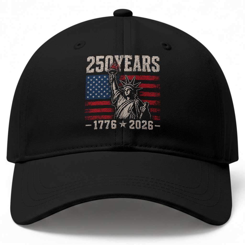 USA Independence 250th Anniversary Baseball Cap Patriotic Lady Liberty American Flag 250 Years 1776 2026