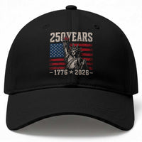 USA Independence 250th Anniversary Baseball Cap Patriotic Lady Liberty American Flag 250 Years 1776 2026