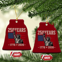 USA Independence 250th Anniversary Ceramic Ornament Patriotic Lady Liberty American Flag 250 Years 1776 2026