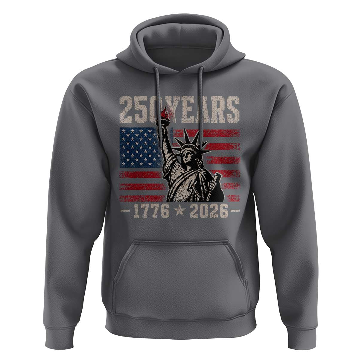 USA Independence 250th Anniversary Hoodie Patriotic Lady Liberty American Flag 250 Years 1776 2026