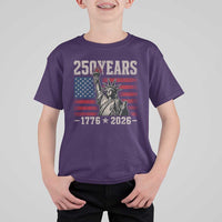 USA Independence 250th Anniversary T Shirt For Kid Patriotic Lady Liberty American Flag 250 Years 1776 2026