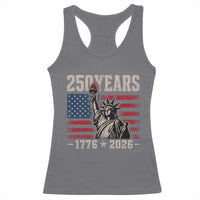USA Independence 250th Anniversary Racerback Tank Top Patriotic Lady Liberty American Flag 250 Years 1776 2026