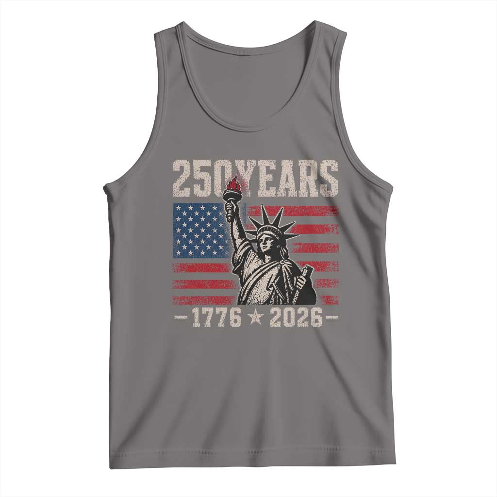 USA Independence 250th Anniversary Tank Top Patriotic Lady Liberty American Flag 250 Years 1776 2026