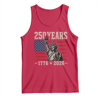USA Independence 250th Anniversary Tank Top Patriotic Lady Liberty American Flag 250 Years 1776 2026