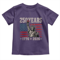 USA Independence 250th Anniversary Toddler T Shirt Patriotic Lady Liberty American Flag 250 Years 1776 2026