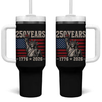 USA Independence 250th Anniversary Tumbler With Handle Patriotic Lady Liberty American Flag 250 Years 1776 2026