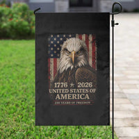 250 Anniversary USA Flag Garden Flag Vintage Bald Eagle Patriotic 1776 2026 250 Years Birthday