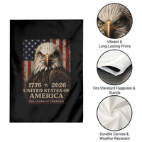 250 Anniversary USA Flag Garden Flag Vintage Bald Eagle Patriotic 1776 2026 250 Years Birthday