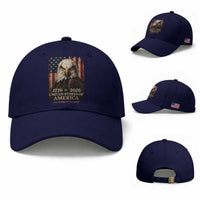 250 Anniversary USA Flag Baseball Cap Vintage Bald Eagle Patriotic 1776 2026 250 Years Birthday