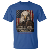 250 Anniversary USA Flag T Shirt Vintage Bald Eagle Patriotic 1776 2026 250 Years Birthday