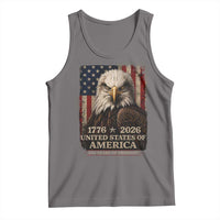 250 Anniversary USA Flag Tank Top Vintage Bald Eagle Patriotic 1776 2026 250 Years Birthday