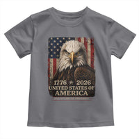250 Anniversary USA Flag Toddler T Shirt Vintage Bald Eagle Patriotic 1776 2026 250 Years Birthday