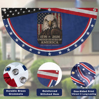 250 Anniversary USA Flag Patriotic Fan Flag Vintage Bald Eagle 1776 2026 250 Years Birthday