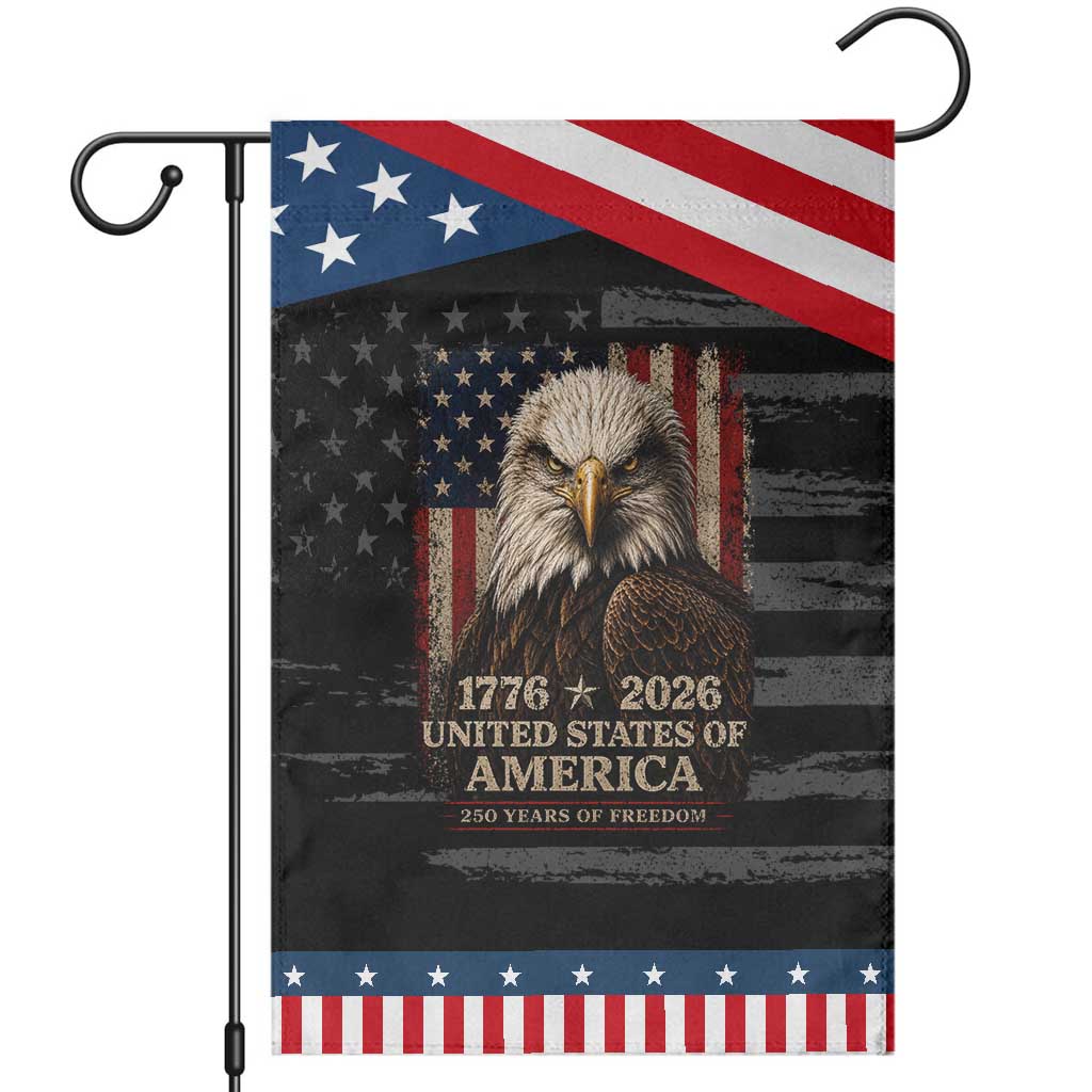 250 Anniversary USA Flag Patriotic Garden Flag Vintage Bald Eagle Patriotic 1776 2026 250 Years Birthday