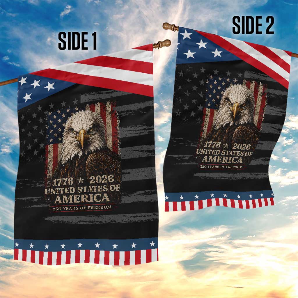 250 Anniversary USA Flag Patriotic Garden Flag Vintage Bald Eagle Patriotic 1776 2026 250 Years Birthday