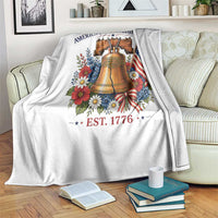 250 Anniversary Throw Blanket Floral Liberty Bell USA 250th American 4th July 2026