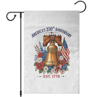 250 Anniversary Garden Flag Floral Liberty Bell USA 250th American 4th July 2026