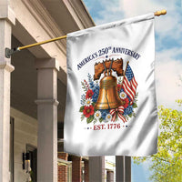 250 Anniversary Garden Flag Floral Liberty Bell USA 250th American 4th July 2026