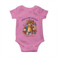 250 Anniversary Baby Onesie Floral Liberty Bell USA 250th American 4th July 2026