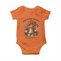 250 Anniversary Baby Onesie Floral Liberty Bell USA 250th American 4th July 2026