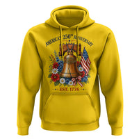 250 Anniversary Hoodie Floral Liberty Bell USA 250th American 4th July 2026